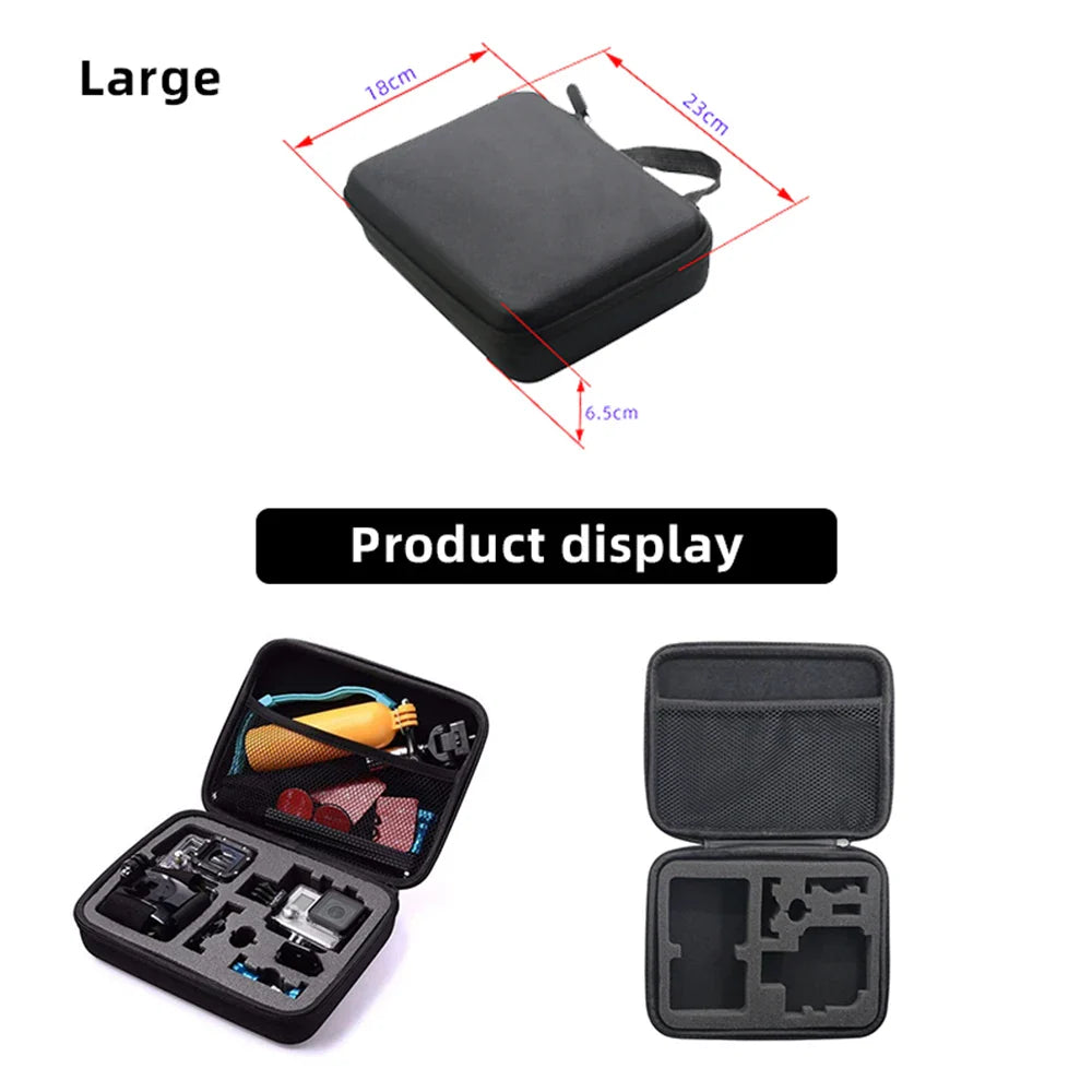 Large Carry Case Storage & Travel Bag for GoPro Hero 13–8, Insta360 X5–X3, DJI Action 5–3, AKASO, SJCAM