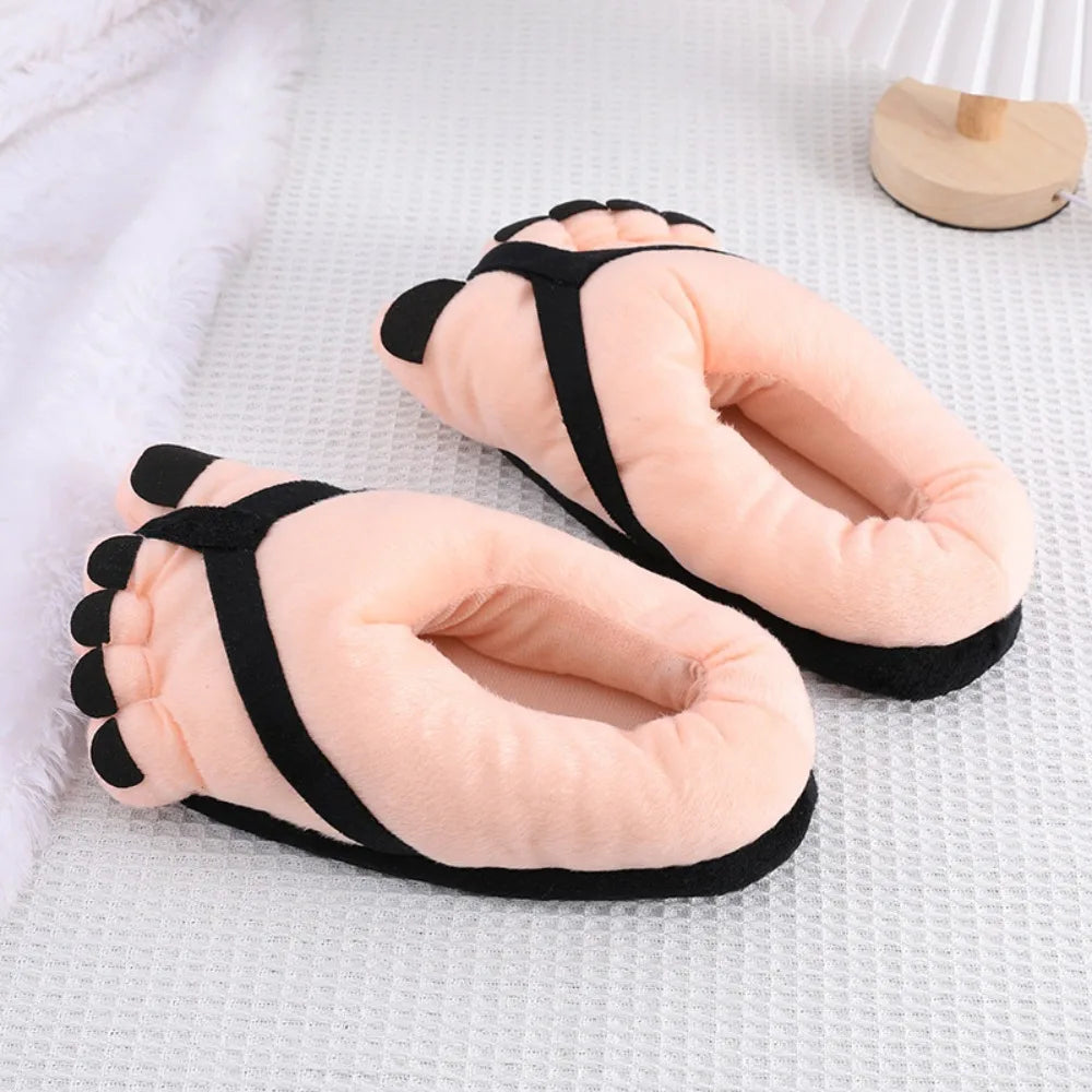 Funny Winter Couple Slippers - Soft Warm Cotton Home Slides