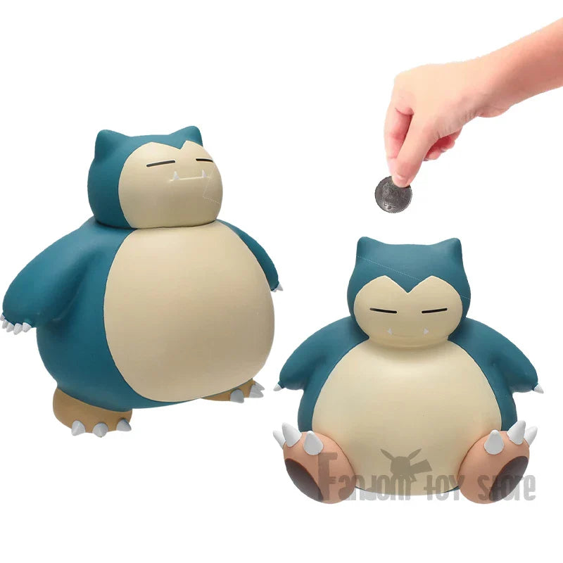 Pokemon Snorlax Money Box — Standing & Sitting Piggy Bank Figure, Cute Saving Pot for Kids Birthday Gift
