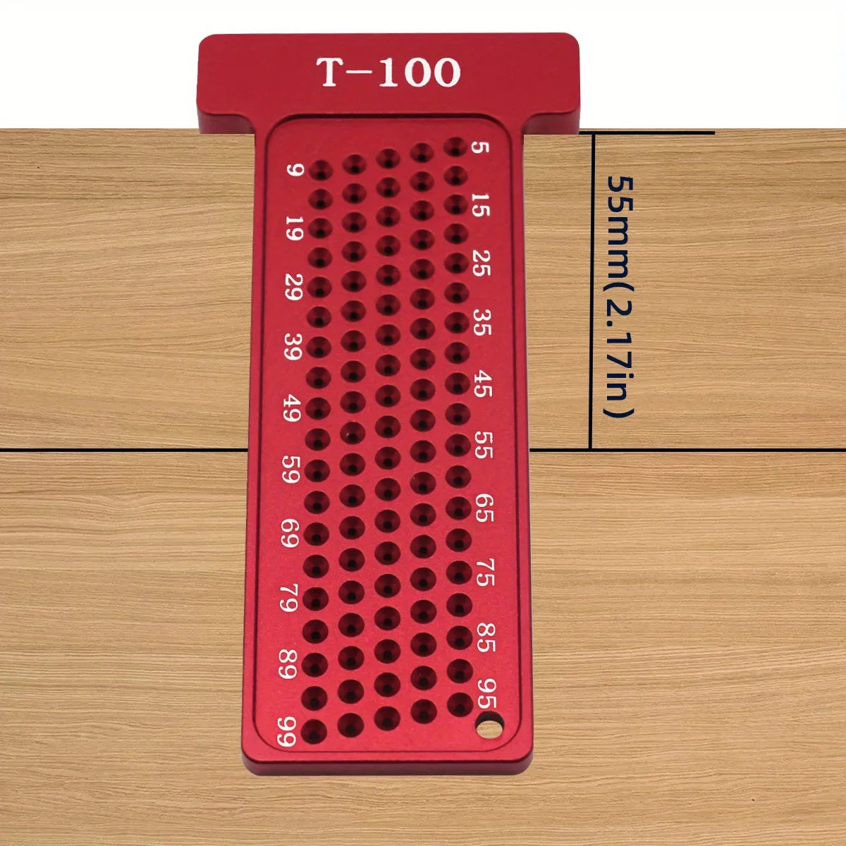 Woodworking Scribe T-Square Ruler – Metric/Inch Aluminum Line Drawing Gauge, Right Angle Protractor for Carpenter Layout