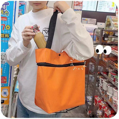 2024 Latest Grocery Trolley - Folding, Portable, Waterproof, with Wheels - Supermarket Shopping Cart, Supports 25 kg
