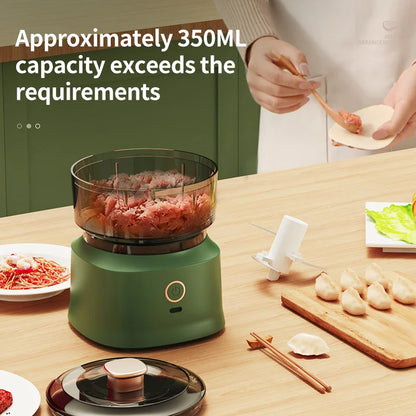 350ml Mini Wireless Electric Garlic Press - Dual Purpose USB Charging Food Shredder for Garlic Puree, Meat, and Vegetables