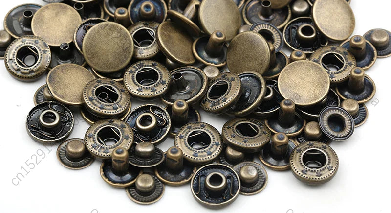 10mm, 12.5mm & 15mm Stainless Steel Snap Fasteners – Sewing Buttons for Clothing, Jackets & Leather Crafts