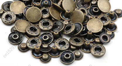 10mm, 12.5mm & 15mm Stainless Steel Snap Fasteners – Sewing Buttons for Clothing, Jackets & Leather Crafts