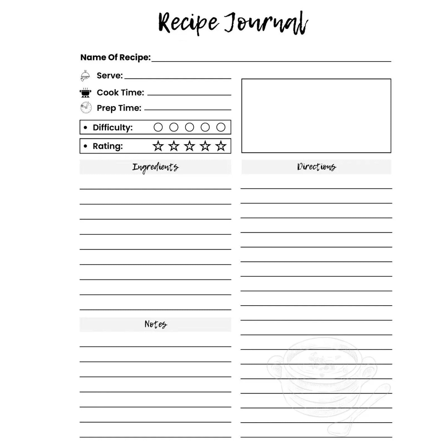 Cute Spiral Recipe Notebook – “My Favorite Recipe” Journal, Fun Kitchen Cookbook Organizer & Writing Notebook