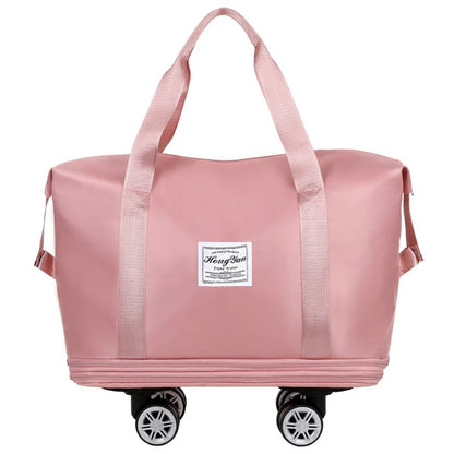 Expandable Universal Wheel Travel Bag – Large Capacity Lightweight Luggage with Dry & Wet Separation Storage for Travel & Fitness
