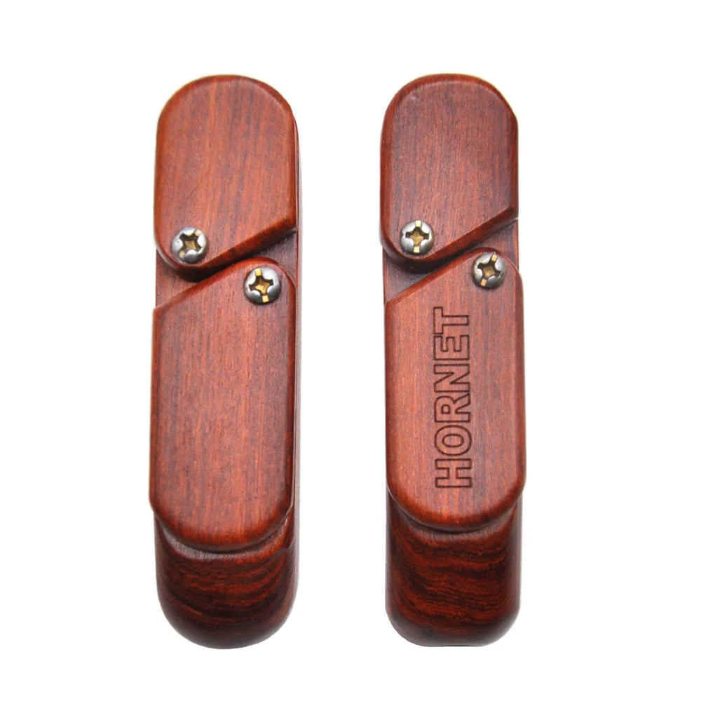 New HORNET Rotating Wood Pipe – Portable Wooden Pipe with Built-in Storage Box