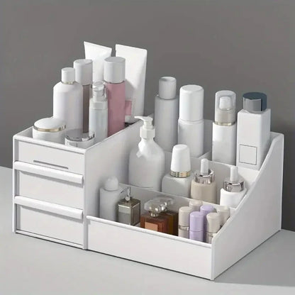 Drawer Style Cosmetic Storage Box – Desktop Dressing Table Organizer – Lipstick and Skincare Product Sorting Rack