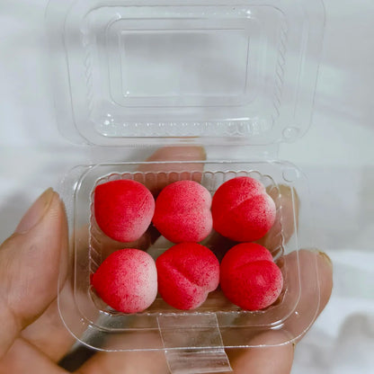 1/6 Miniature Dollhouse Fruit Set – Mini Peach & Grape with Box for Blythe, OB11, BJD Dolls