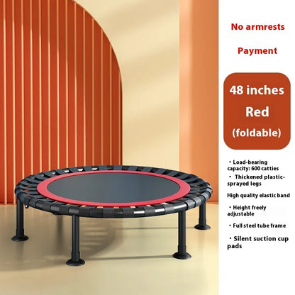 Household Indoor Trampoline – Foldable Thickened Steel Pipe Bounce Bed for Kids and Adults