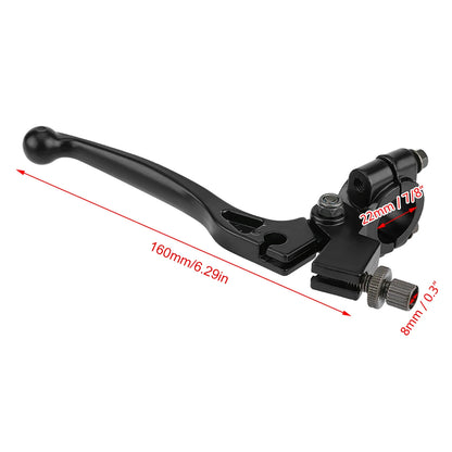22mm Folding Clutch Lever with Perch — Motorcycle Handle Replacement for 50CC–125CC Dirt Pit Bike