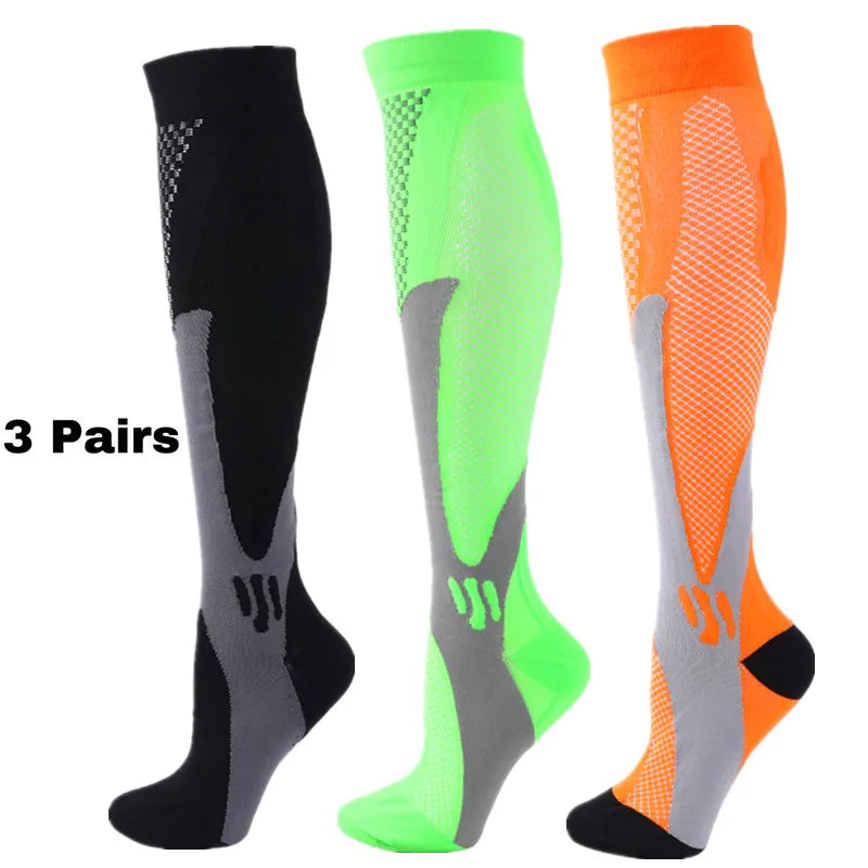3 Pairs Compression Socks 30 mmHg — S-XXL Medical Socks for Edema, Diabetes & Varicose Veins