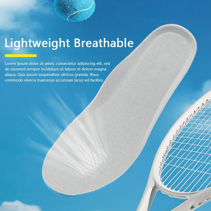 Orthopedic Sports Insoles for Flat Feet - Arch Support Shoe Pads for Men and Women, Ideal for Plantar Fasciitis and Running
