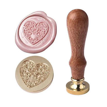 Vintage Copper Wax Seal Stamp – Curlicue Rose for DIY Scrapbooking, Invitations & Envelopes