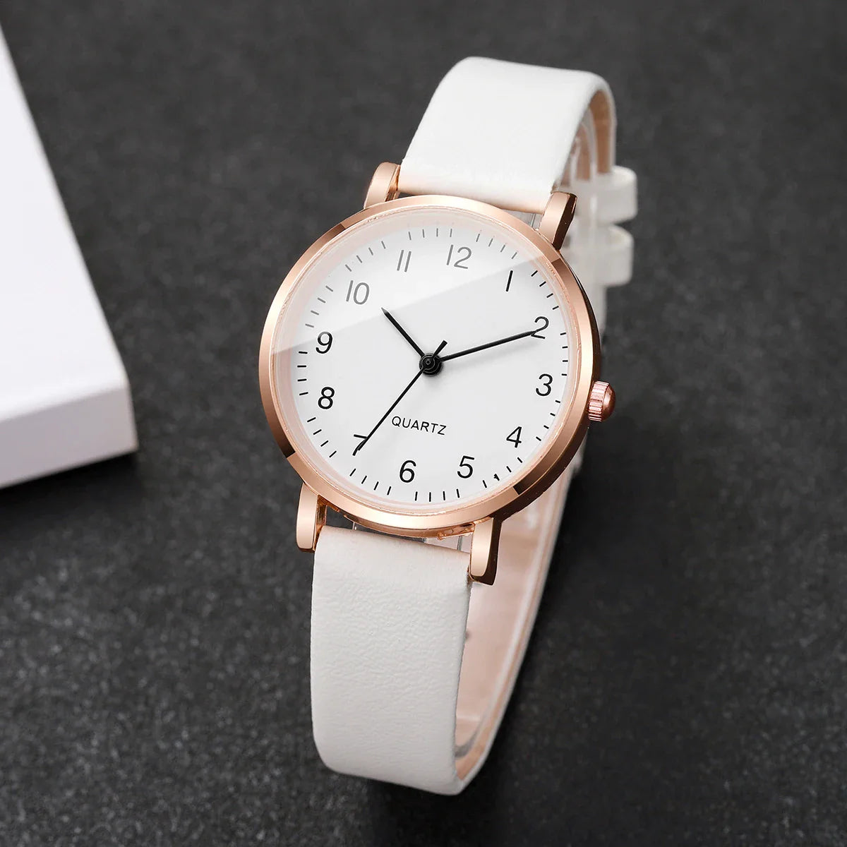 Women’s Small Dial Quartz Watch – Simple Leather Strap Ladies Wristwatch Gift
