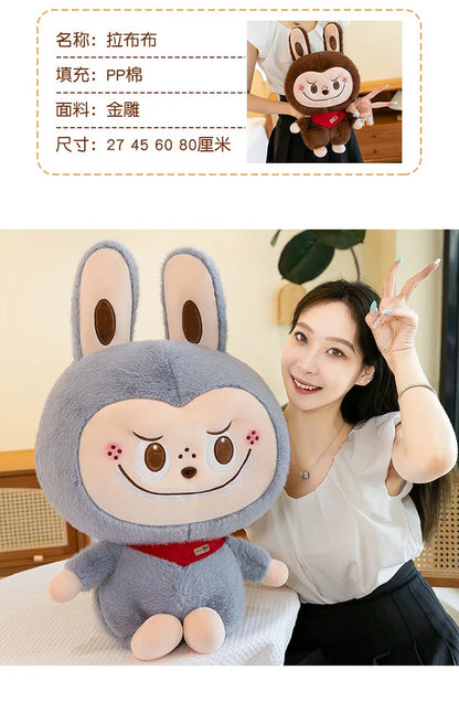 Rabbit Labubu Plush Toy — Cute Cartoon Soft Doll Pillow for Kids Gifts