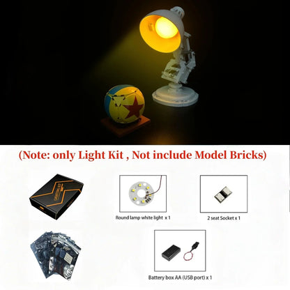 LYBMTWF LED Light Kit for LEGO Luxo Jr. - DIY Building Block Display Lighting Set, Model Not Included