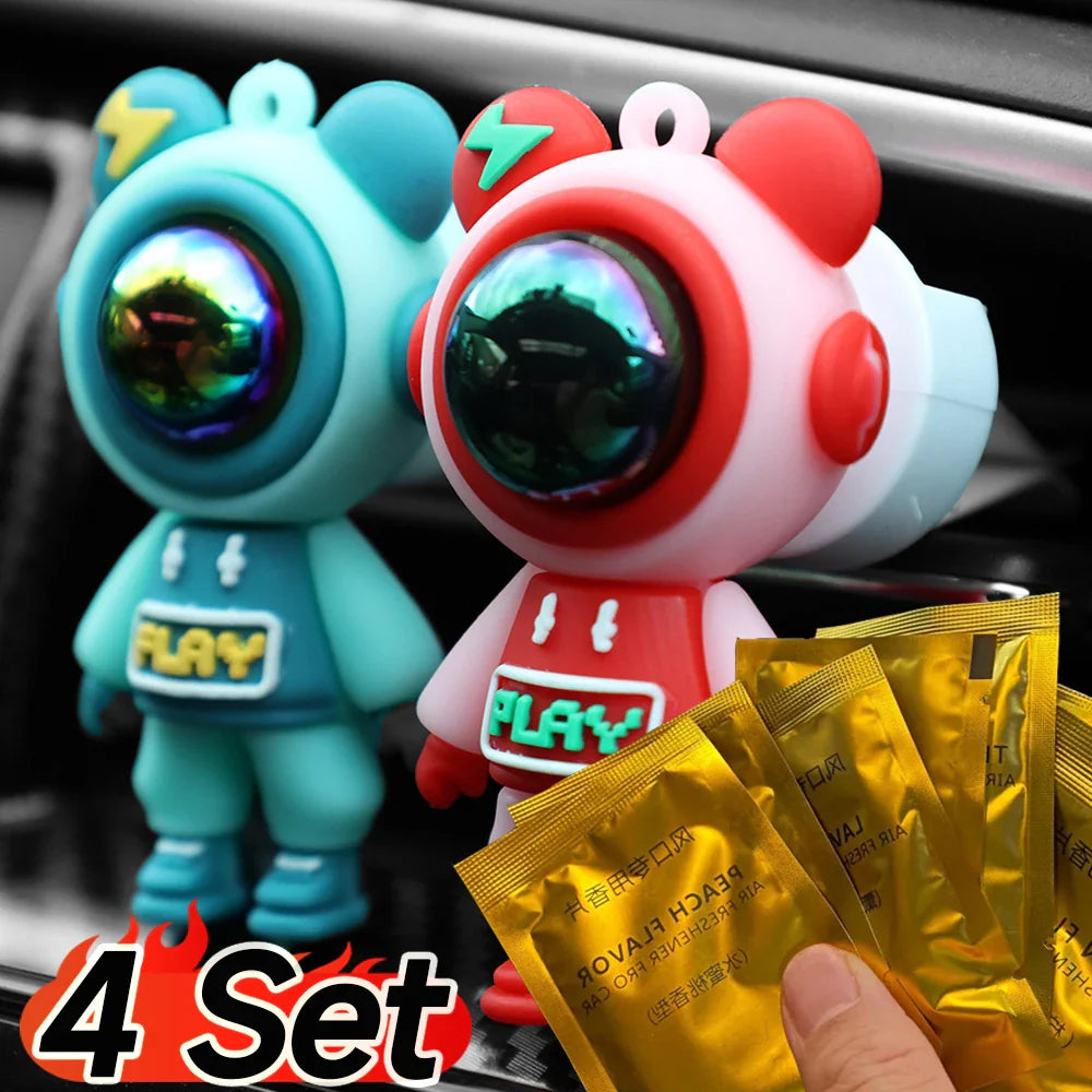 Cartoon Astronaut Car Air Outlet Perfume Clip – Aromatherapy Air Freshener for Car Interior
