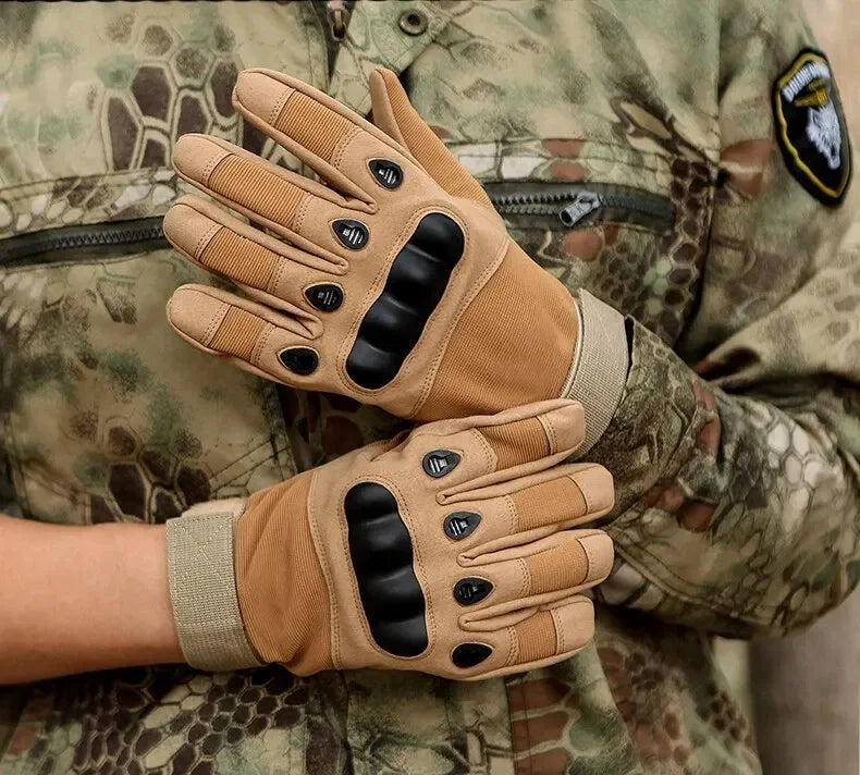 Tactical Military Gloves – Anti-Slip Combat & Shooting Gloves for Men, All Finger Design for Bicycle & Outdoor Use