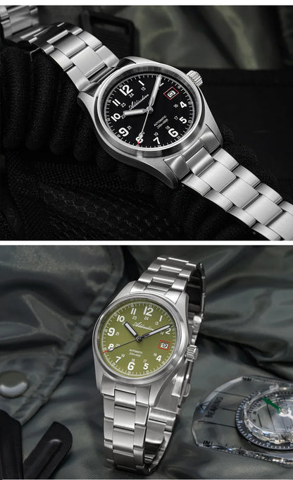 ADDIESDIVE AD2070 Men’s Automatic Mechanical Watch – Sapphire Crystal, 20Bar Waterproof, Super Luminous Stainless Steel