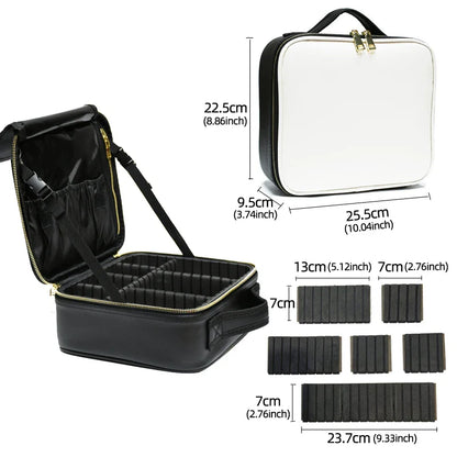 New PU Leather Cosmetic Bag for Women – Multi-Functional Portable Travel Makeup Storage Case