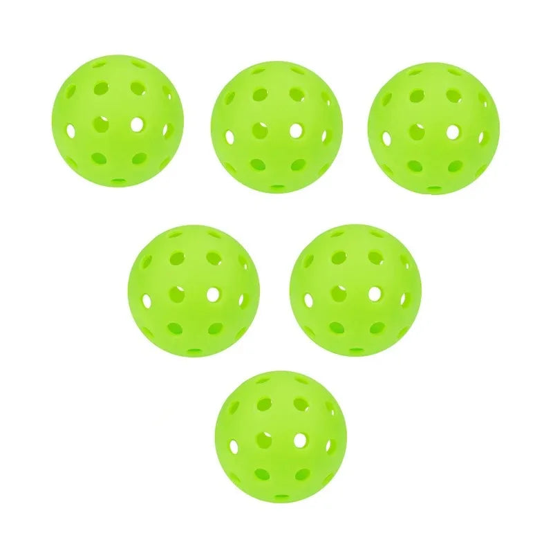 6/12pcs Indoor Pickleball Balls – Colorful & Durable 40-Hole 72mm Training & Practice Balls for Entertainment