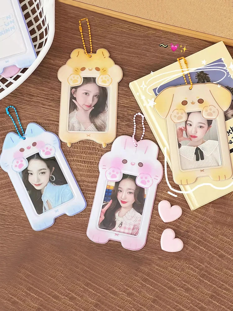 Cute Plush Photo Card Holder - Kpop Idol Bus Card Protector & Picture Album Case