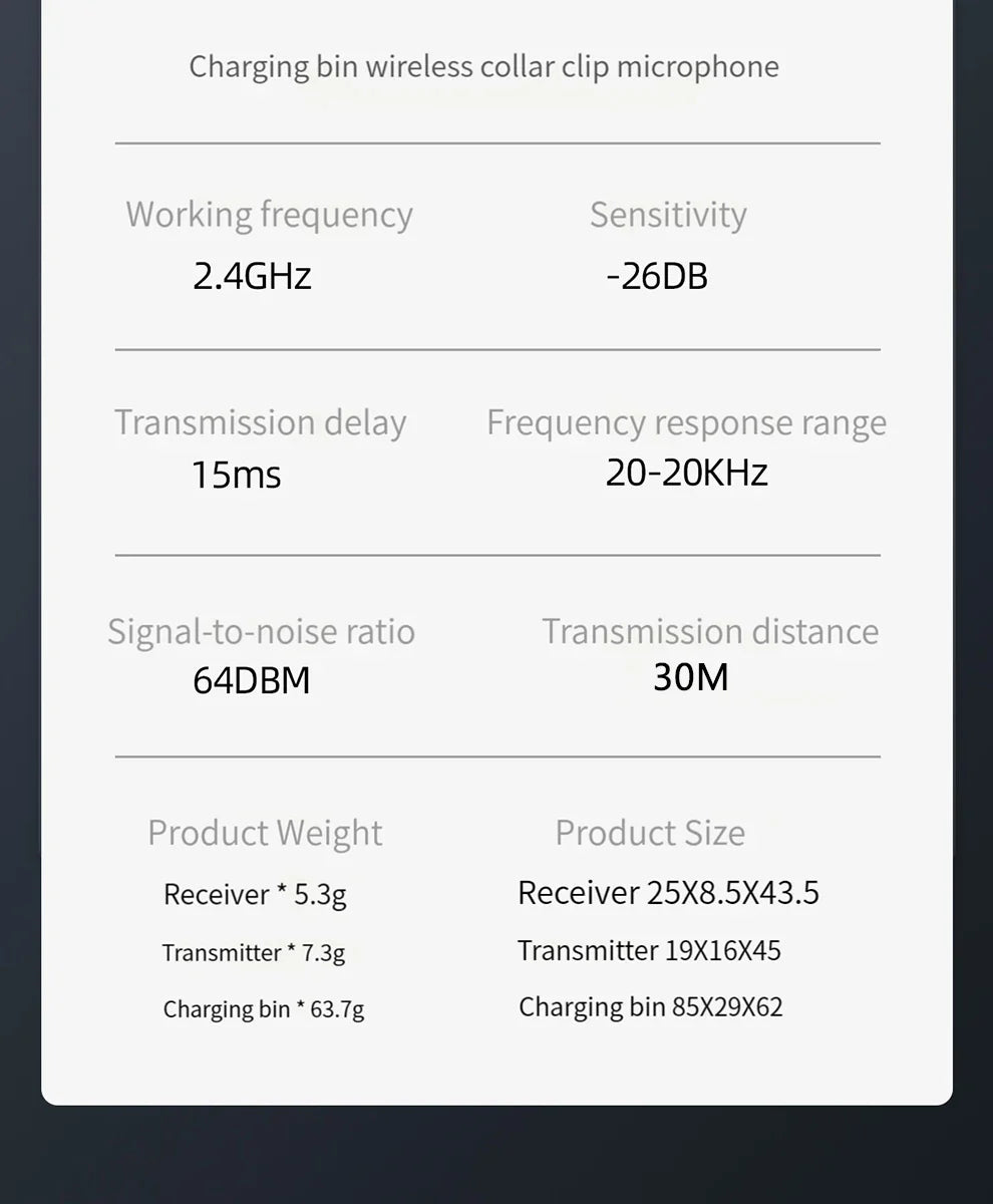 Xiaomi Wireless Lavalier Microphone – Portable Noise-Cancelling Mini Mic for Vlog, Interview, Live Streaming, Audio & Video Recording