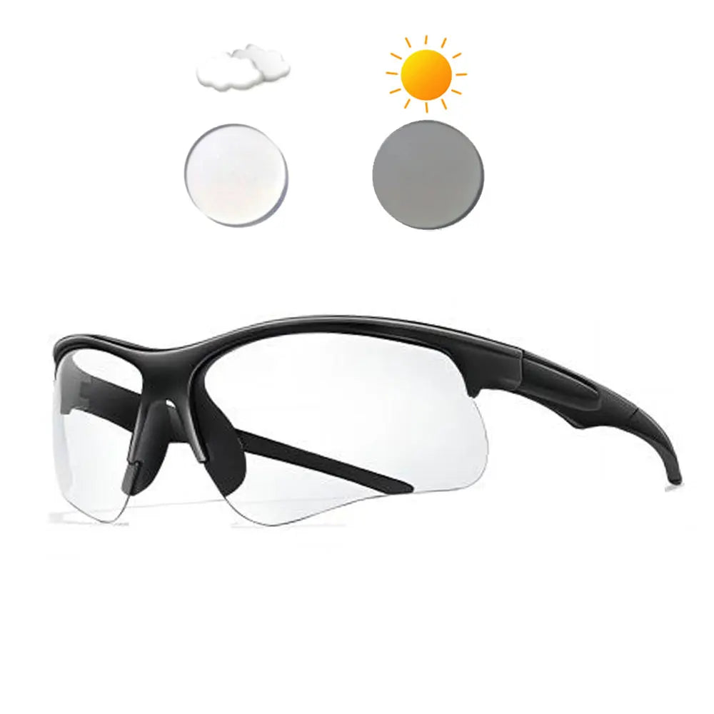 Photochromic Cycling Sunglasses – UV Protection Sports Eyewear for Men & Women | Windproof MTB Bike, Running & Outdoor Sun Glasses