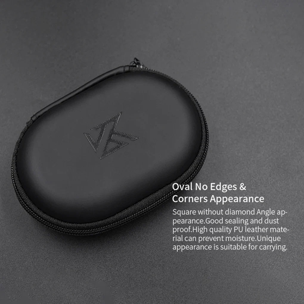 KZ Earphone Case – Portable EVA Zipper Headset Storage Box with Logo, Square Compression Organizer for Headphones