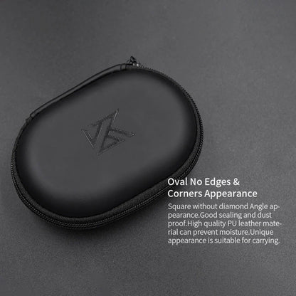 KZ Earphone Case – Portable EVA Zipper Headset Storage Box with Logo, Square Compression Organizer for Headphones