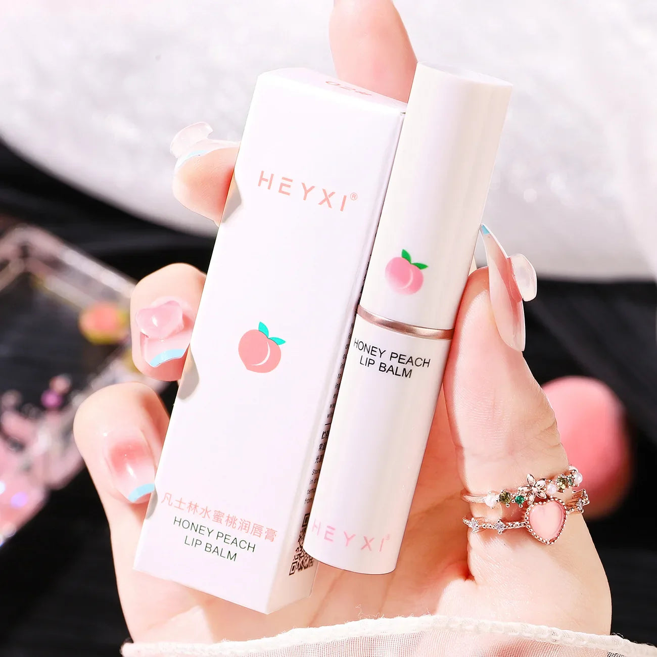 Honey Peach Color-Changing Lip Balm & Lipstick – Hydrating Lip Plumper, Moisturizing & Nourishing Beauty Care Cosmetics for Soft Smooth Lips