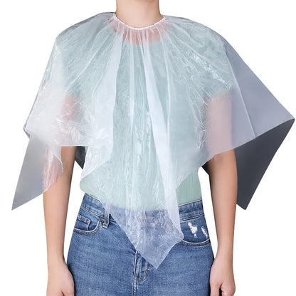 50PCS Disposable Waterproof Hair Salon Capes – Barber Perm & Hair Dye Neck Shawl Cutting Bib 100x100cm