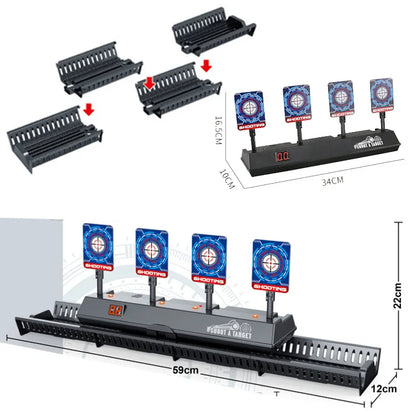 Electric Auto-Reset Nerf Gun Target with Sound & Light – High Precision Shooting Game for Kids
