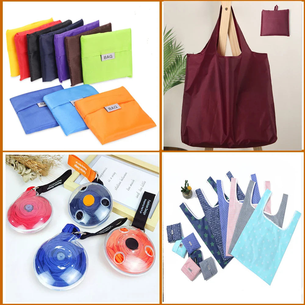 Eco-Friendly Reusable Shopping Bag — Foldable Shoulder Grocery & Market Tote for Supermarket and Everyday Use
