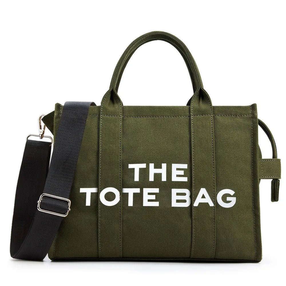 THE TOTE BAG — Designer Fashion Canvas Handbag for Women, Adjustable Shoulder & Crossbody Strap, Large Capacity