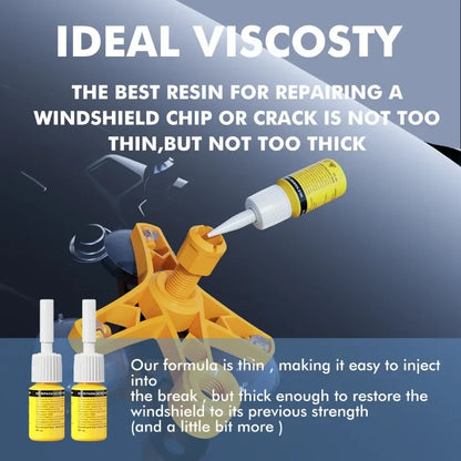Windshield Crack Repair Kit - DIY Window Mobile Screen Cure Glue, Car Glass Scratch Crack Repair Accessories, Clean and Neat