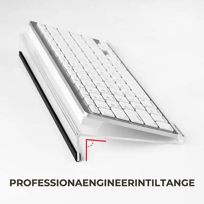 Clear Acrylic Keyboard Display Tray – Tilted Ergonomic Keyboard Riser Stand for PC & Notebook Gaming and Office Setup
