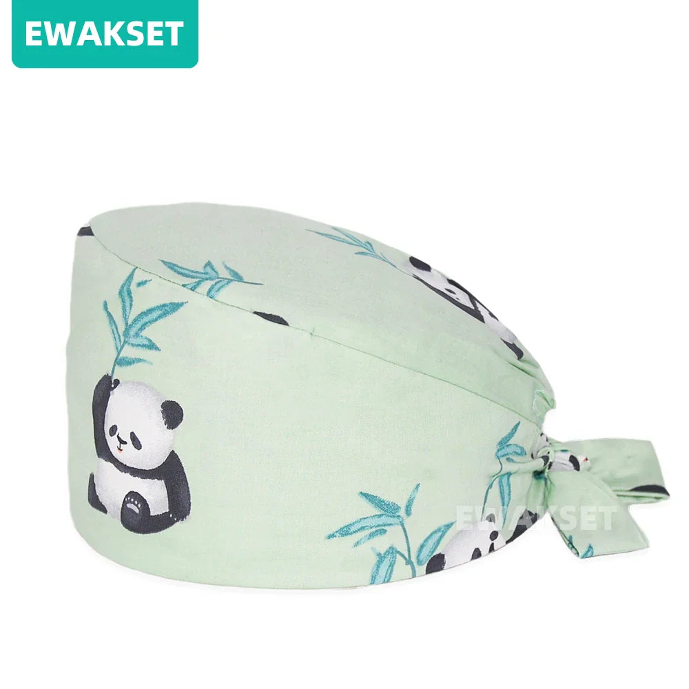 Unisex Soft Scrub Cap – Cartoon Print Surgical Hat for Men and Women, Operating Room Nursing Accessories