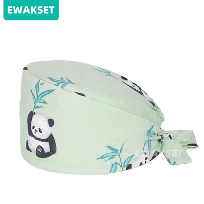 Unisex Soft Scrub Cap – Cartoon Print Surgical Hat for Men and Women, Operating Room Nursing Accessories