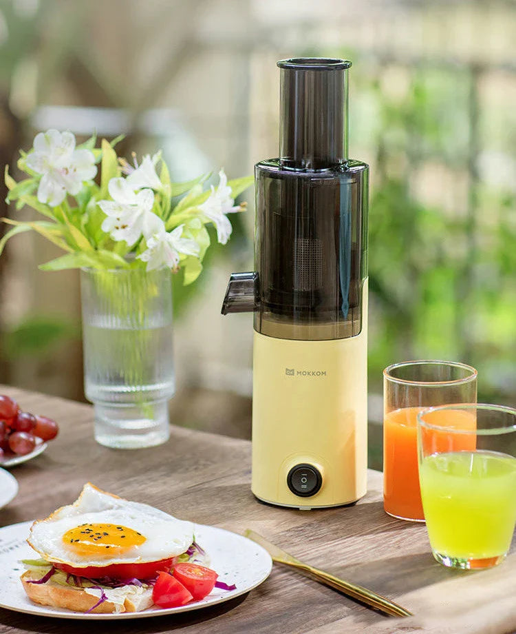 Mokkom Mini Slow Juicer — Full-Automatic Household Juicer with Residue Separation, Multifunctional Fruit & Vegetable Juicer