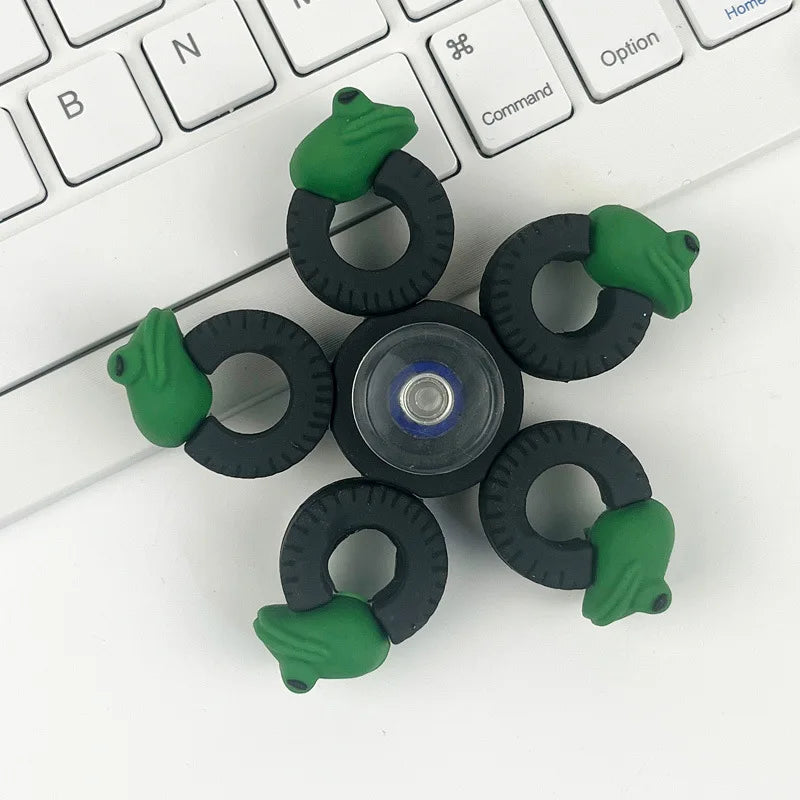 Italian Brainrot Tung Fidget Spinner — Deformed Chain Anti-Stress Hand Spinner Sensory Gyro Toy for Adults