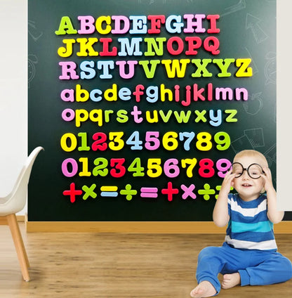 24-76pcs Magnetic Alphabet Letters — EVA Foam Refrigerator Stickers for Toddlers & Kids, Educational Spelling & Counting Toy Gift