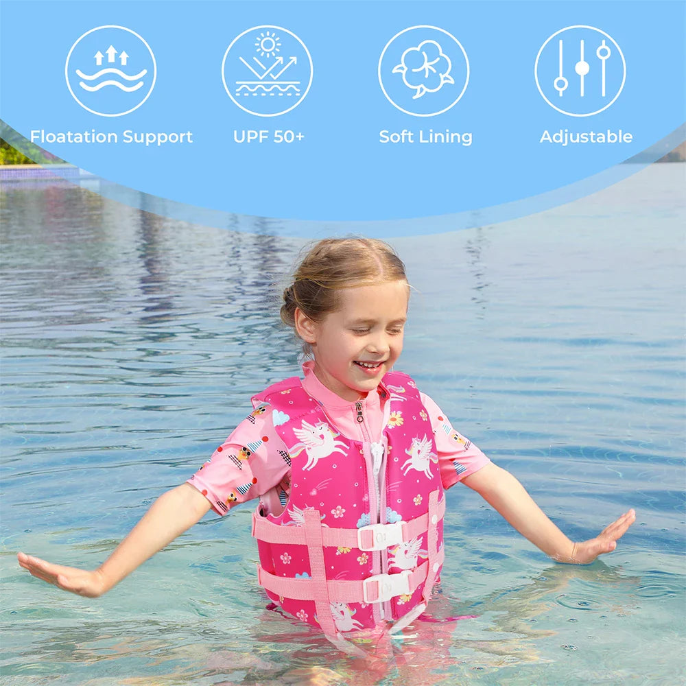 Gogokids Kids Life Jacket – Neoprene Float Vest for Toddlers, Swim Training & Buoyancy Swimwear
