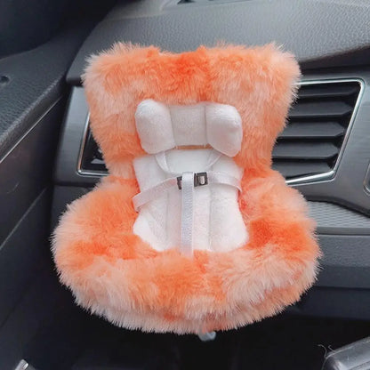 17cm Doll Seat Mini Sofa – Labubu Car Air Outlet Decoration & Doll Accessory Gift