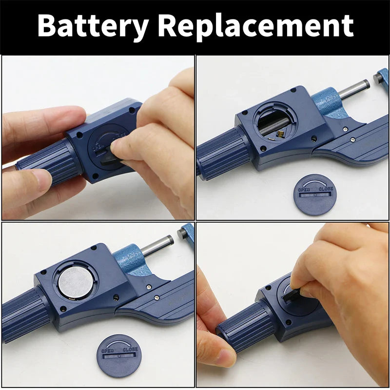 SHAHE 0.001mm Electronic Outside Micrometer — 0-25mm Digital Caliper Gauge for Precision Measurement