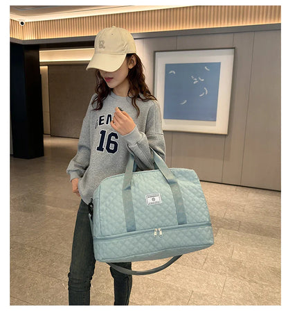 Short Trip Travel Bag – Large Capacity Waterproof Handbag with Dry & Wet Separation for Men & Women