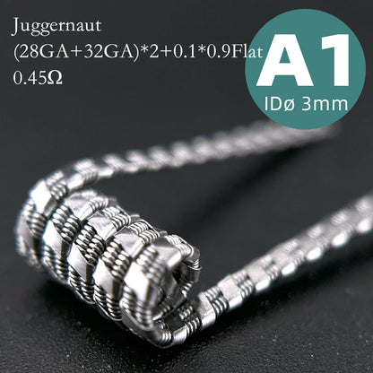 21-Pack PreMade 3mm Resistance Wire Coils — Jaw Clips, Springs, A1/SS316L/Ni80 for Vaping Builds