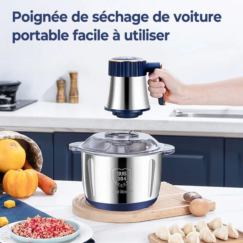 Electric Meat Grinder | 5L Food Crusher & Stainless Steel Vegetable Slicer - Multifunctional Kitchen Appliance
