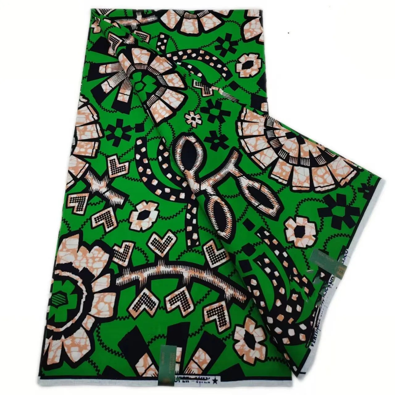African Real Print Ankara Wax Fabric - Soft 100% Cotton Pagne 6 Yards